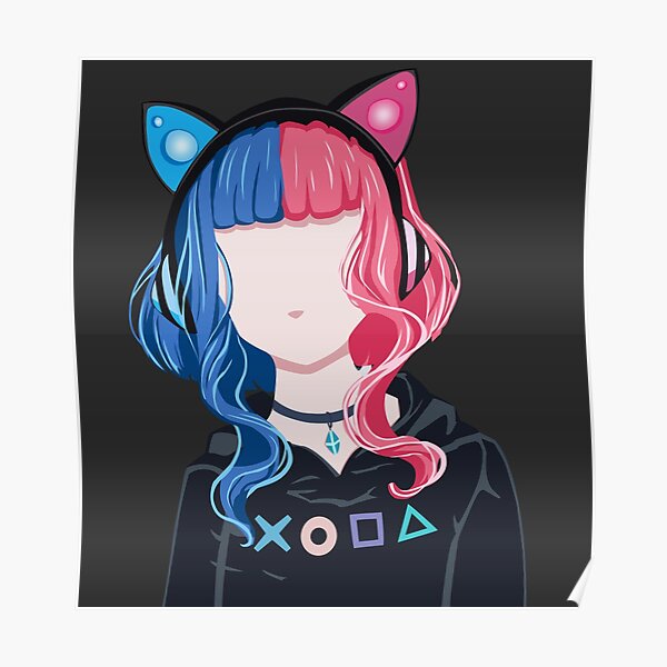 Gamer Girl Posters Redbubble - fan art roblox character video games strife cartoon