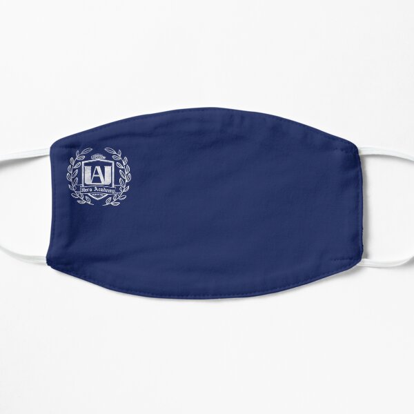 White UA High School Crest Blue Flat Mask