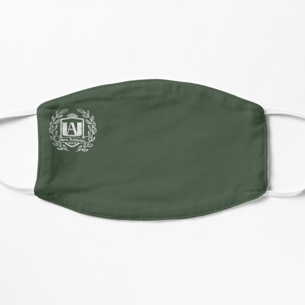 White UA High School Crest Green Flat Mask