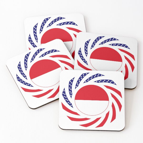 Item preview, Indonesian American Multinational Patriot Flag Series designed and sold by Carbon-Fibre Media.