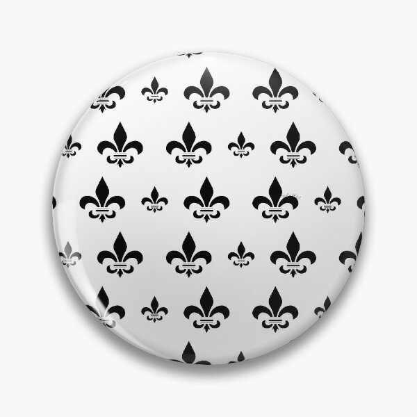 Item preview, Black and White Fleur de Lis Pattern designed and sold by StudioBlack.