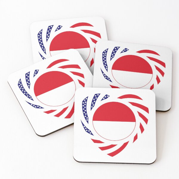 Item preview, Indonesian Multinational Patriot Flag Series (Heart) designed and sold by Carbon-Fibre Media.