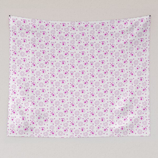Item preview, Donuts and Coffee Bright Pink designed and sold by SonneFaunArt.
