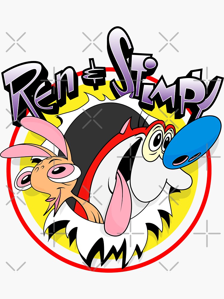 "Ren & Stimpy" Sticker by roundrobin Redbubble