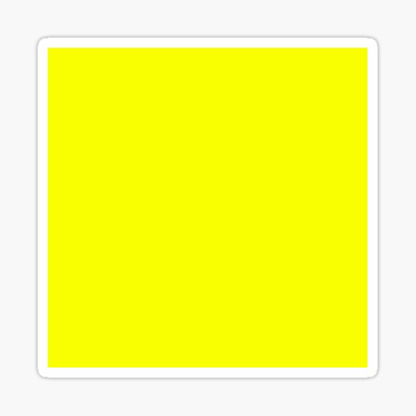 "Bright Fluorescent Neon Yellow" Sticker for Sale by artboy213 | Redbubble