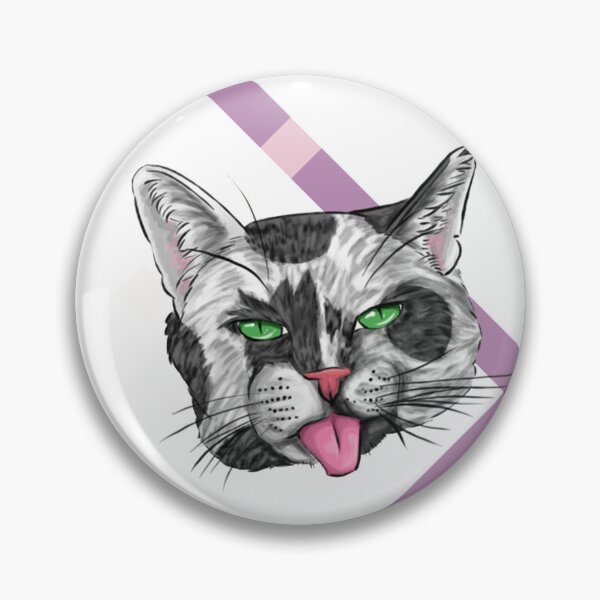 Item preview, Black & White Cat Face Plaid designed and sold by SonneFaunArt.