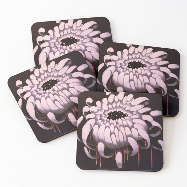 Chrysanthemum Coasters (Set of 4)