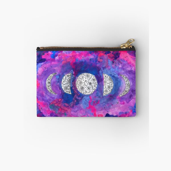 Item preview, Moon Phases with Floral Details over Watercolor Background designed and sold by Daydreamer Alley.