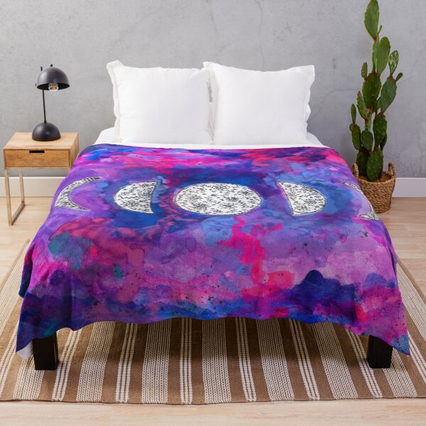 Item preview, Moon Phases with Floral Details over Watercolor Background designed and sold by Daydreamer Alley.