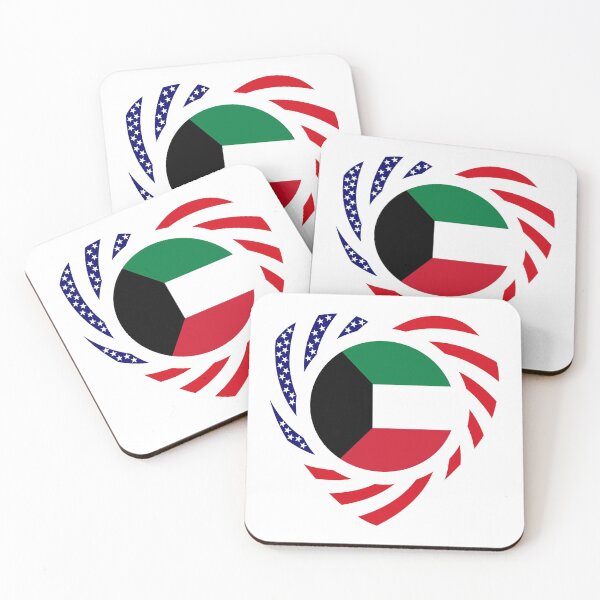 Item preview, Kuwaiti Multinational Patriot Flag Series (Heart) designed and sold by Carbon-Fibre Media.