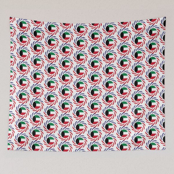 Item preview, Kuwaiti American Multinational Patriot Flag Series designed and sold by Carbon-Fibre Media.