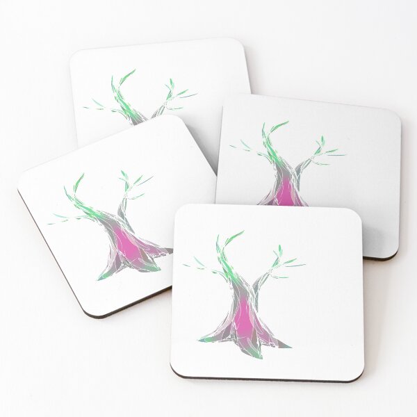 Item preview, abstract fairy tree - pink and green designed and sold by eve-lazarski.