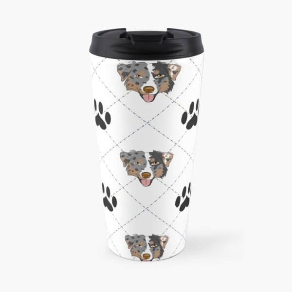 Australian Shepherd Plaid Travel Mug