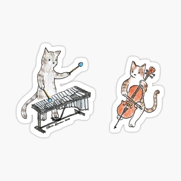 Meowtet: Vibraphone & Cello Duet Sticker
