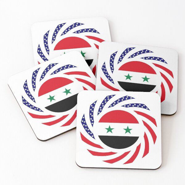 Item preview, Syrian American Multinational Patriot Flag Series designed and sold by Carbon-Fibre Media.