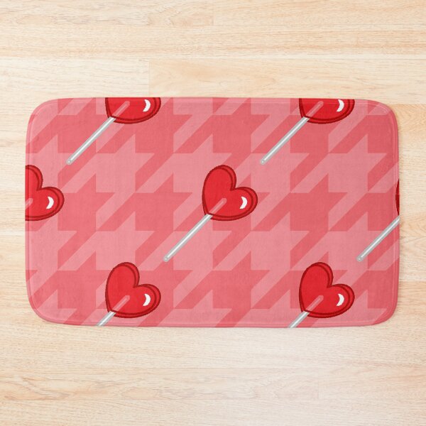 Item preview, pink houndstooth heart lollipop designed and sold by Gossip Rag.