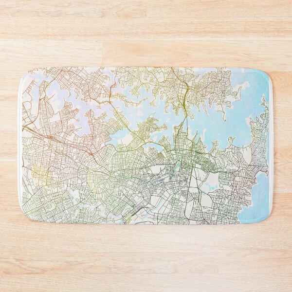 Item preview, Sydney Map Art Watercolor by Zouzounio Art designed and sold by zouzounioart.