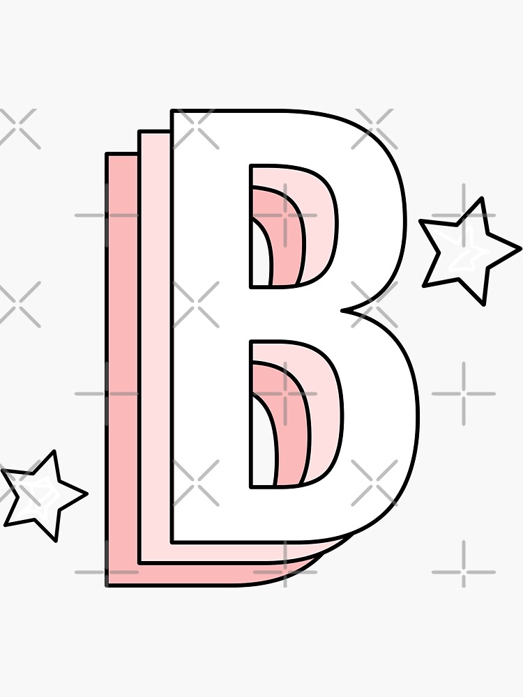 "Aesthetic "B"" Sticker For Sale By Allielibby | Redbubble