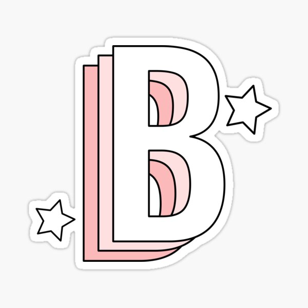 "Aesthetic "B"" Sticker For Sale By Allielibby | Redbubble