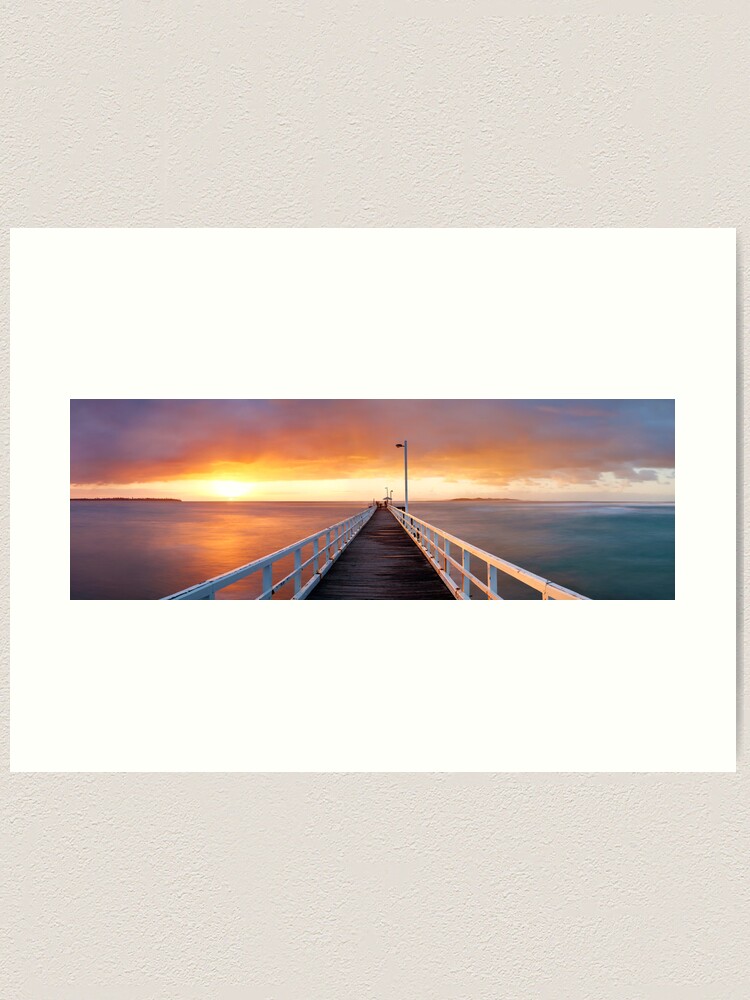 Alternate view of Point Lonsdale Pier, Victoria, Australia Art Print