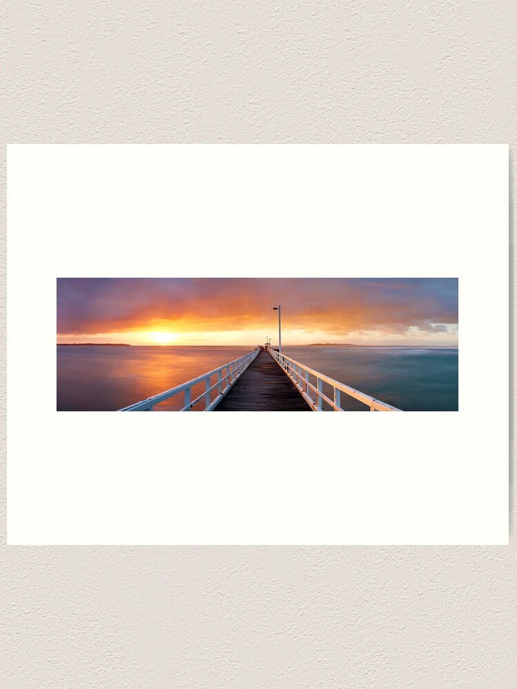 Alternate view of Point Lonsdale Pier, Victoria, Australia Art Print