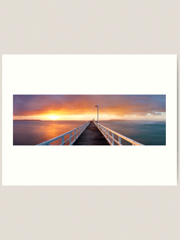 Alternate view of Point Lonsdale Pier, Victoria, Australia Art Print