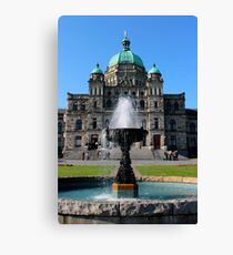 Victoria - The Legislature & Fountain Canvas Print