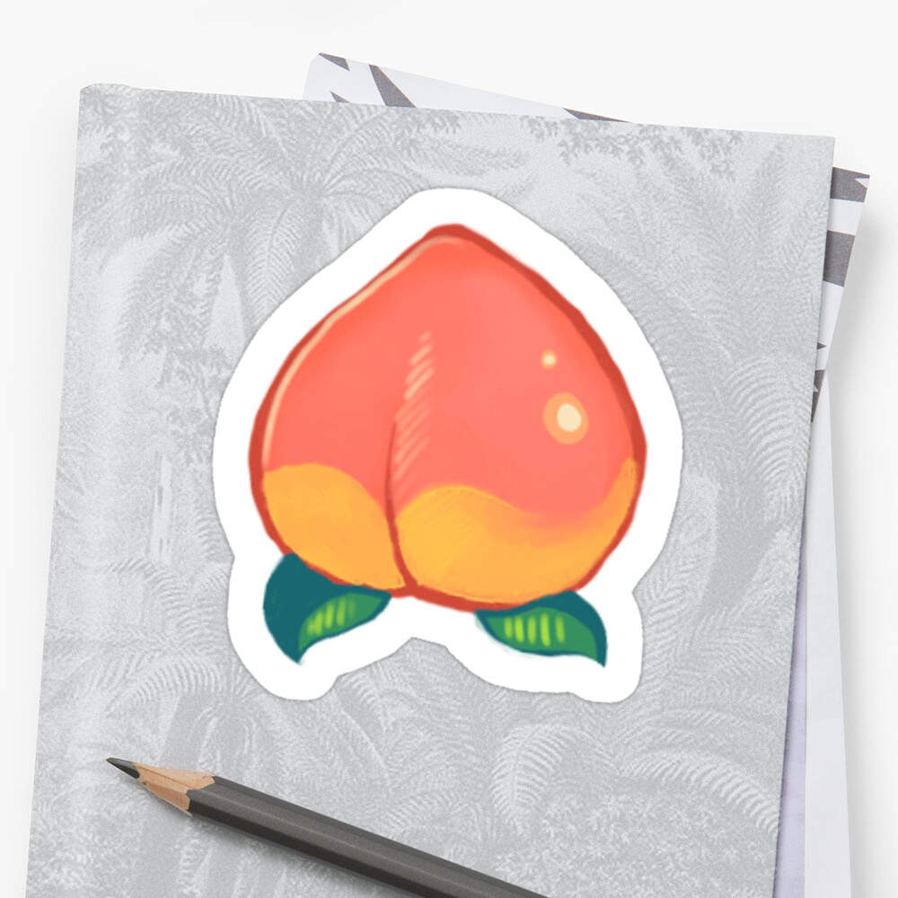 Ac Peach Sticker Sticker By Spookypeach Redbubble 1316