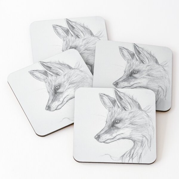 Item preview, Beautiful portrait of a fox designed and sold by Liz HL Art Shop.