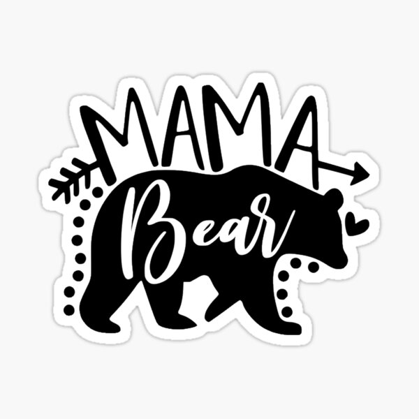 Mama Bear and Cubs Sticker for Sale by Erin0987