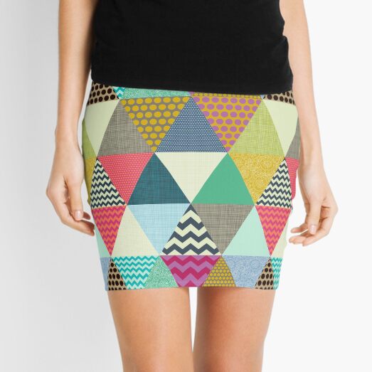 New York Beauty triangles Mini Skirt