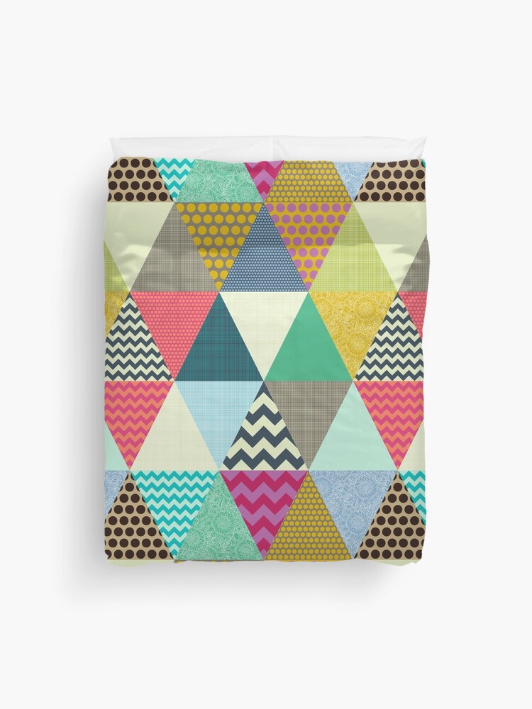 Thumbnail 1 of 2, Duvet Cover, New York Beauty triangles designed and sold by scrummy.