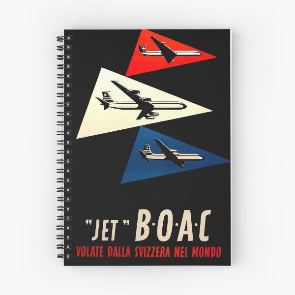 Artikelvorschau, Jet BOAC volate dalla svizerra nel mondo vintage travel poster entworfen und verkauft von stickart-marek.