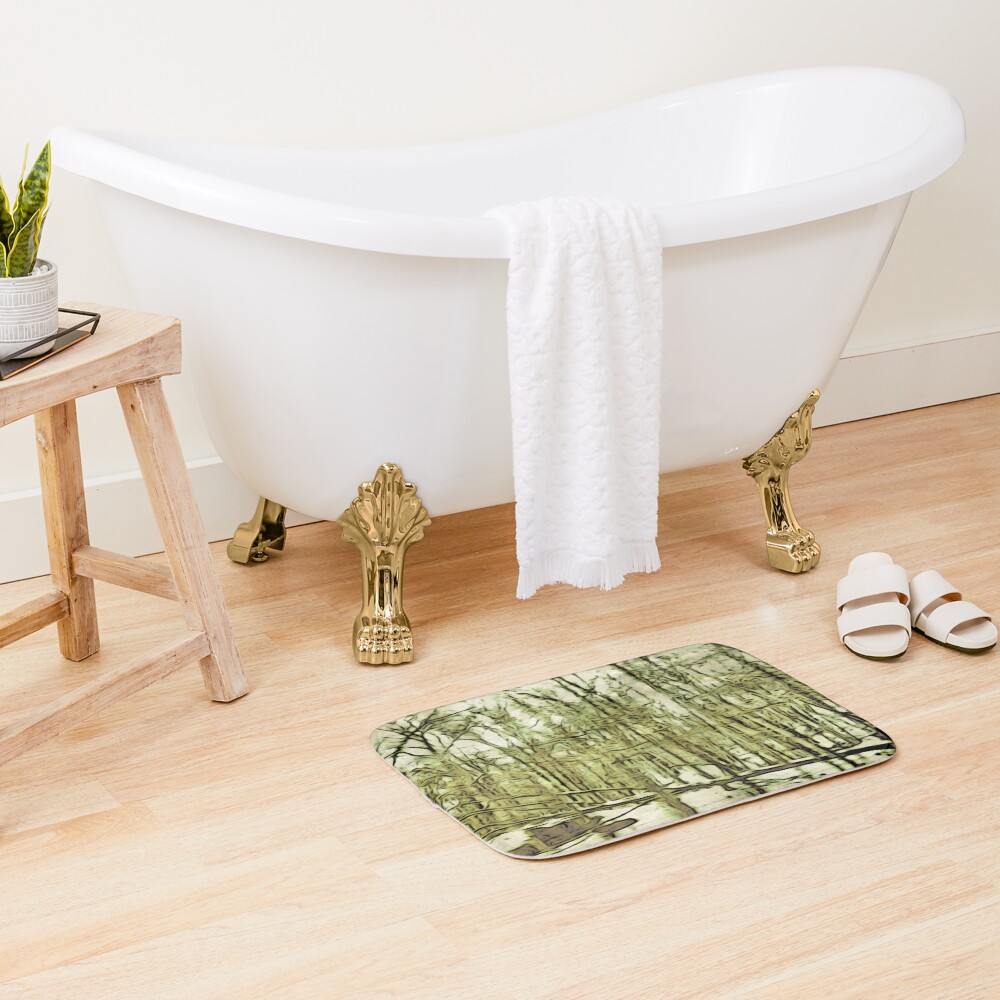 Nature Lovers Gift - Into the Woods Part Deux - Neutral Colors Decor Bath Mat