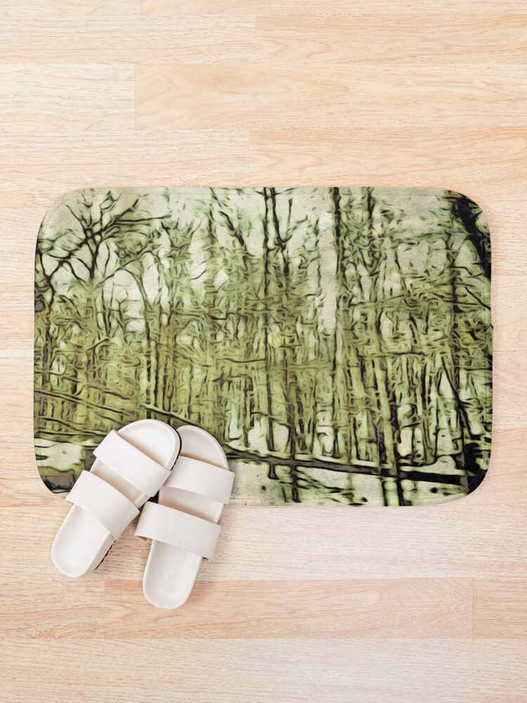 Alternate view of Nature Lovers Gift - Into the Woods Part Deux - Neutral Colors Decor Bath Mat
