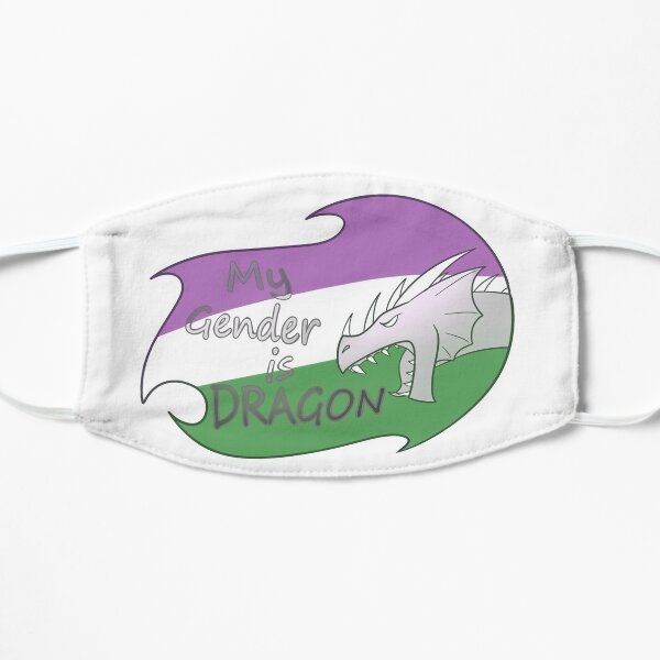 My Gender is DRAGON: Genderqueer Flat Mask