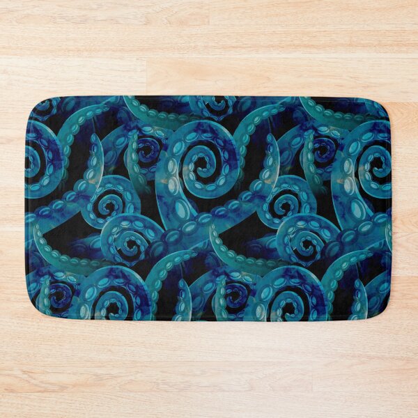 Item preview, octopus tentacles - blue - deep sea nautical designed and sold by littlearrow.