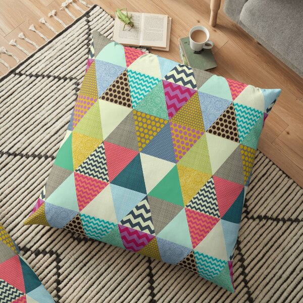 New York Beauty triangles Floor Pillow