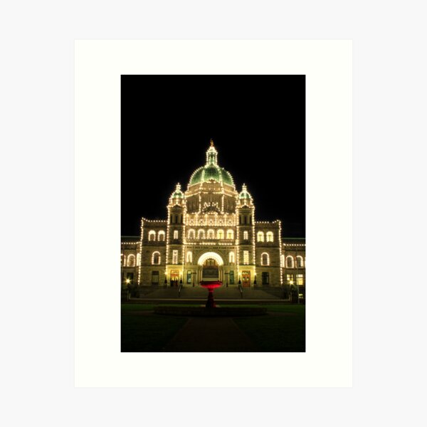 Item preview, Victoria - The Legislature & The Red Fountain at Night designed and sold by rsangsterkelly.