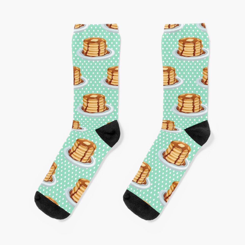 Pancakes with Maple Syrup Pattern Socks