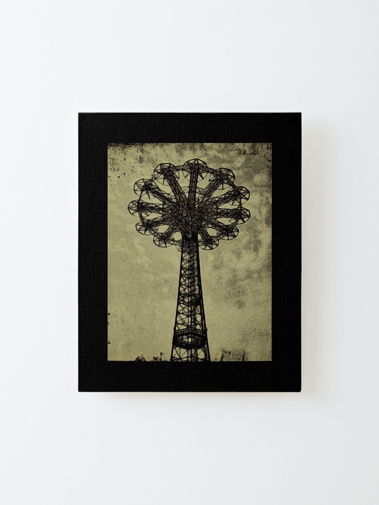 Alternate view of Coney Island Lovers - Bare Bones Parachute Art Photo - Brooklyn Gift Mounted Print