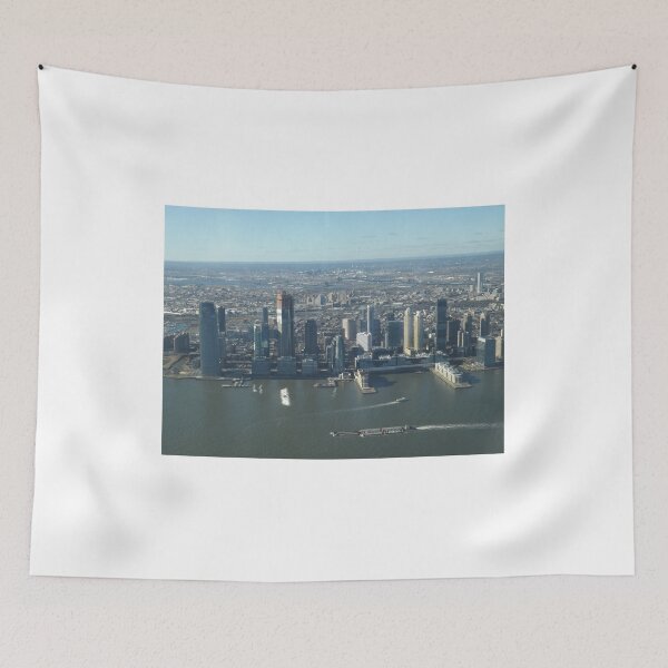 Item preview, Aerial View, Jersey City Skyline, Hudson River, Jersey City, New Jersey designed and sold by lenspiro.