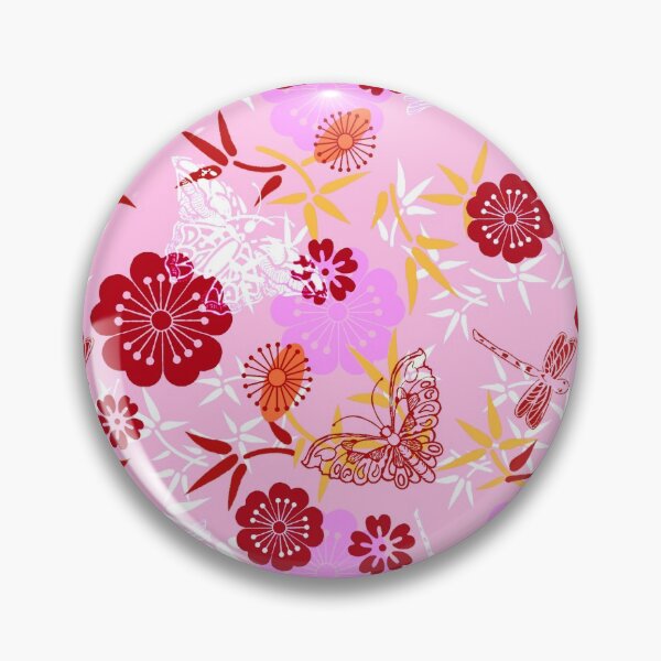 Item preview, Dragonfly Garden in Pink and Red designed and sold by Sharon Schwalbe.