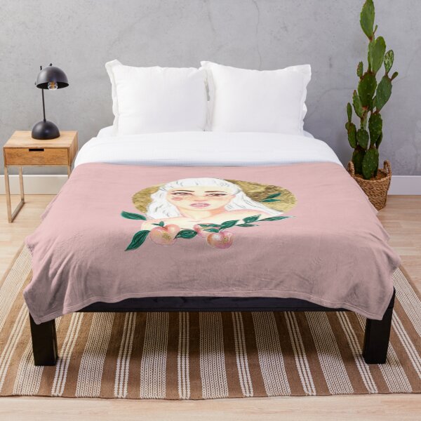 Peachy Dreams Throw Blanket