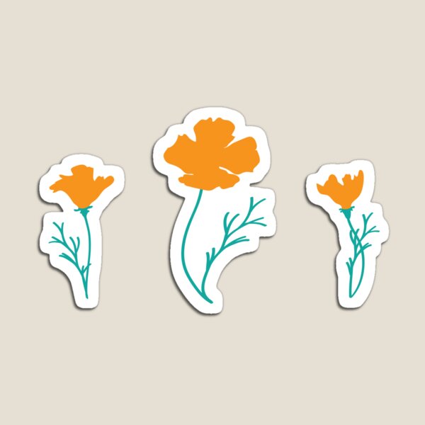 California Golden Poppies Magnet
