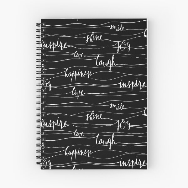 Item preview, Inspirational Pattern of Uplifting Words, White on Black designed and sold by SusanEileenEvans.