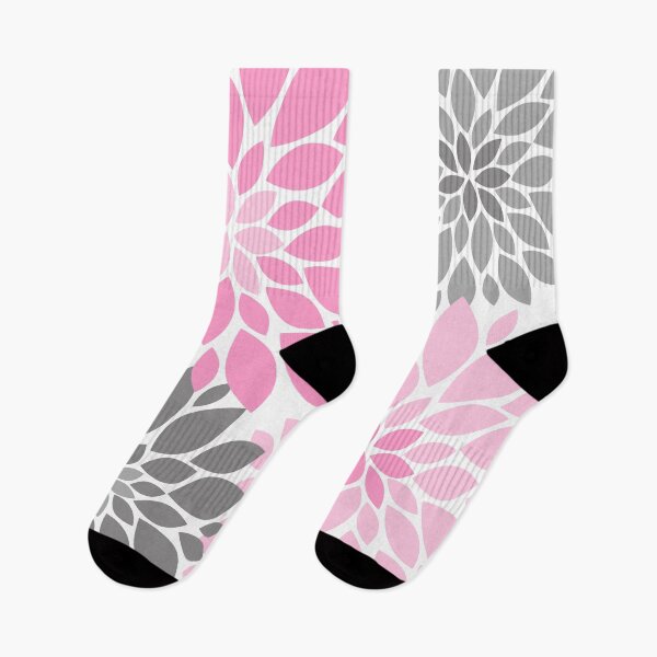 Item preview, Pink and Gray Dahlia Floral Pattern designed and sold by IoanaHraball.