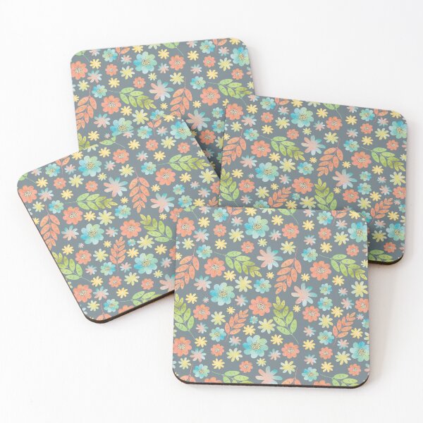 Item preview, Spring Floral & Leaves Digital Watercolor Pattern designed and sold by tanyadraws.