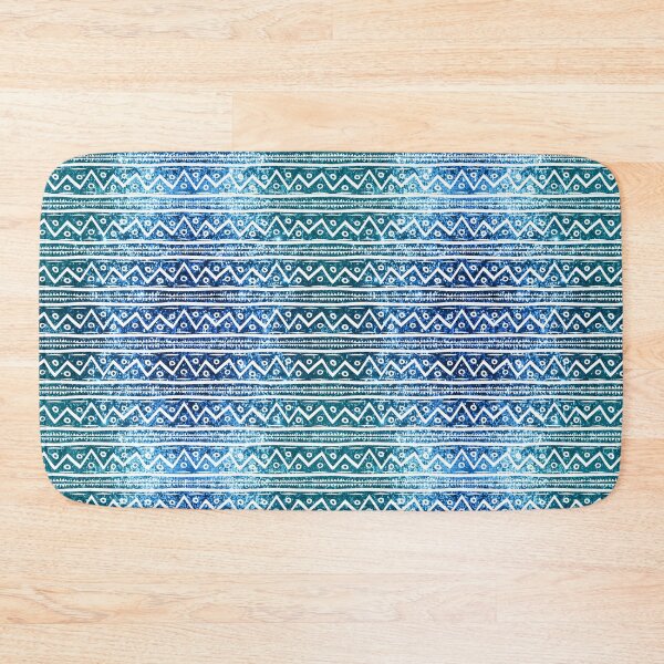 Item preview, Glam Turquoise Glitter Tribal Print Pattern designed and sold by tanyadraws.