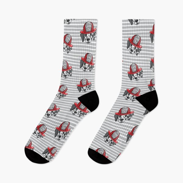 Item preview, Dalmatian Fire Dogs - Grey Stripes - Firefighter designed and sold by littlearrow.